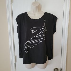 Puma Curved Hem Short Sleeve T-Shirt